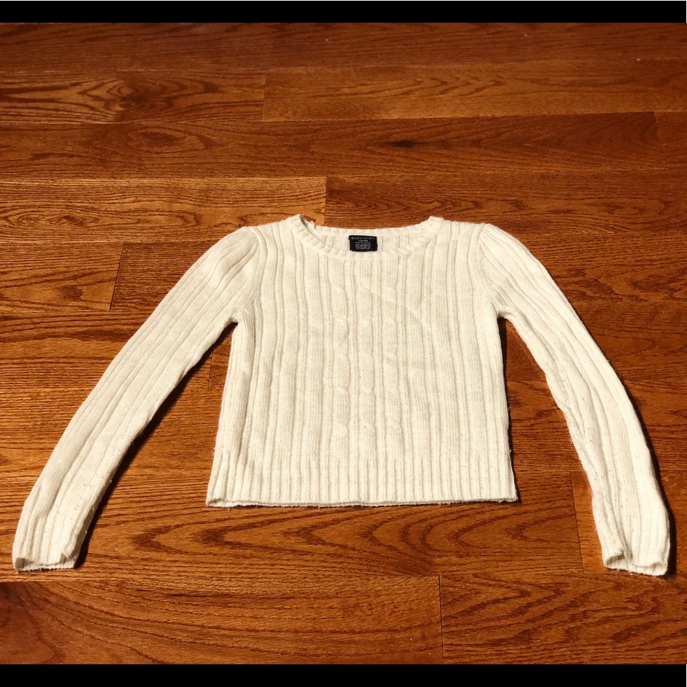 Faded Glory Knitted White Sweater